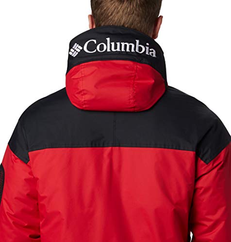 Columbia Challenger Chaqueta sudadera, Hombre, Rojo/Negro (Mountain Red, Black), Talla L