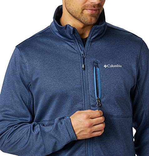 Columbia Outdoor Elements Sr Chaqueta con Cremallera, Hombre, Azul (Dark Mountain, Scout Blue), XL