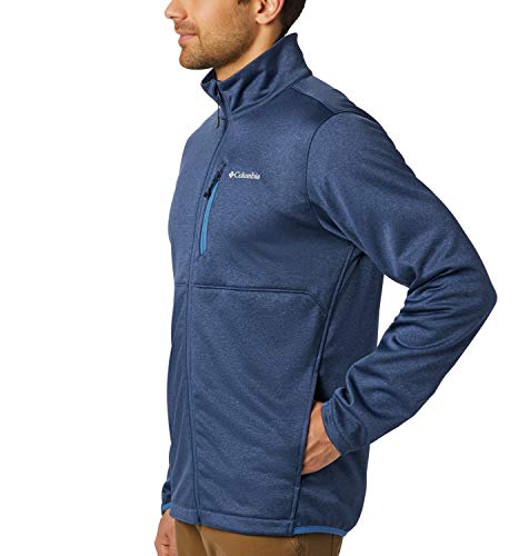 Columbia Outdoor Elements Sr Chaqueta con Cremallera, Hombre, Azul (Dark Mountain, Scout Blue), XL