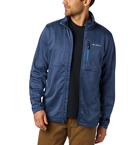 Columbia Outdoor Elements Sr Chaqueta con Cremallera, Hombre, Azul (Dark Mountain, Scout Blue), XL