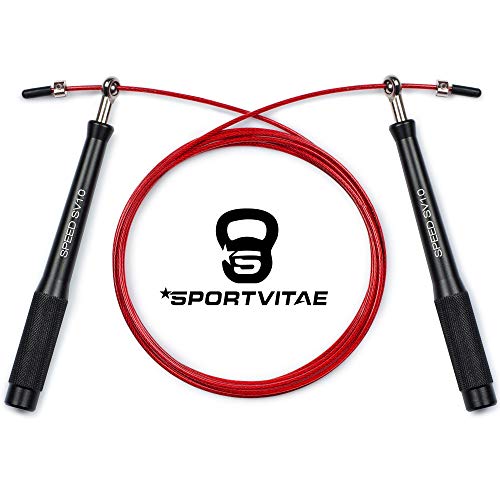 Comba de alta Velocidad Aluminio Sportvitae Speed SV1.0 CrossFit Boxeo Double Unders Ajustable