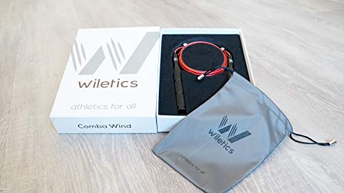 Comba de Velocidad Wind para Fitness y Crossfit, Auto-Ajustable, Antideslizante, con Cable de Regalo