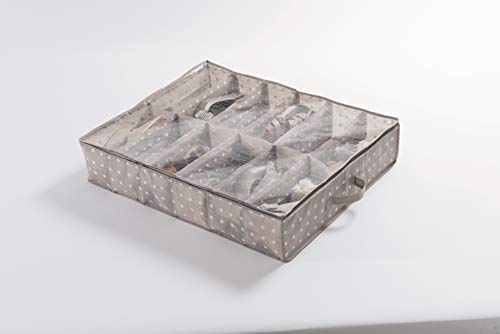 Compactor Funda de Almacenaje para Debajo de la Cama Antipolvo para Calzado, Marrón Rivoli, Polipropileno y EVA, 76 x 60 x H. 15 cm, RAN4481_Brown, Non Woven 75G + Peva, aplicable