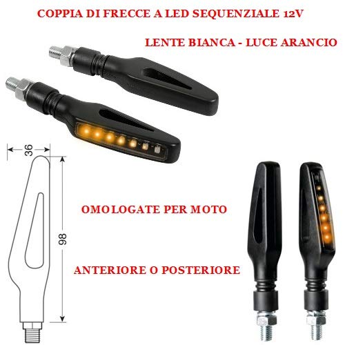 Compatible con Suzuki SFV Gladius 650 Pareja DE Flechas LED SECUENCIALES para Indicadores DE DIRECCIÓN DE Motocicletas 12V Universal 86CM X 36CM LAMPA Aprobado