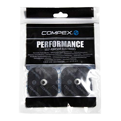 Compex Complex Dual Snap, Pack de 2 Electrodos Auto-adhesivos, 5 x 10 cm