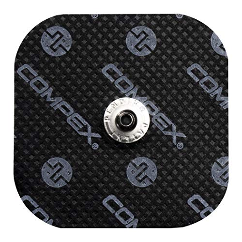 Compex Complex Dual Snap, Pack de 2 Electrodos Auto-adhesivos, 5 x 10 cm