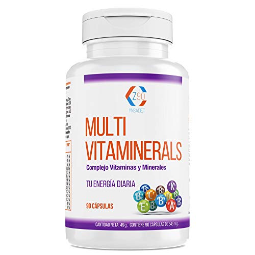 Complejo vitamínico con minerales, vitamina C, vitaminas B2, B3, B5, B6 y B12 y hierro - Multivitamínico para combatir el cansancio, la fatiga y aumentar el bienestar de tu cuerpo (90 cápsulas)