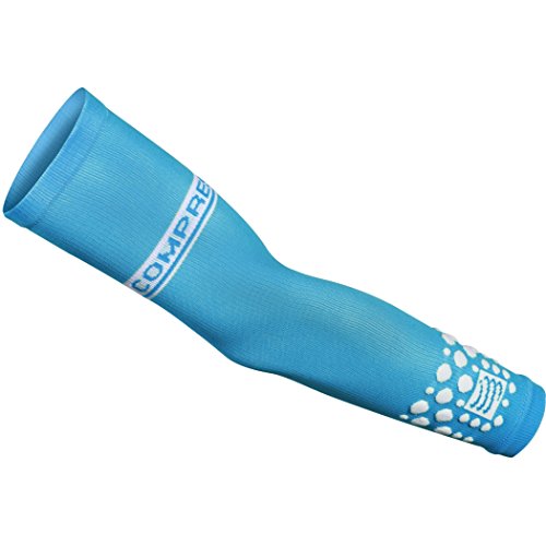 COMPRESSPORT Arm Force - Calentadores de Brazos de Running para Hombre, Color Azul, Talla XL