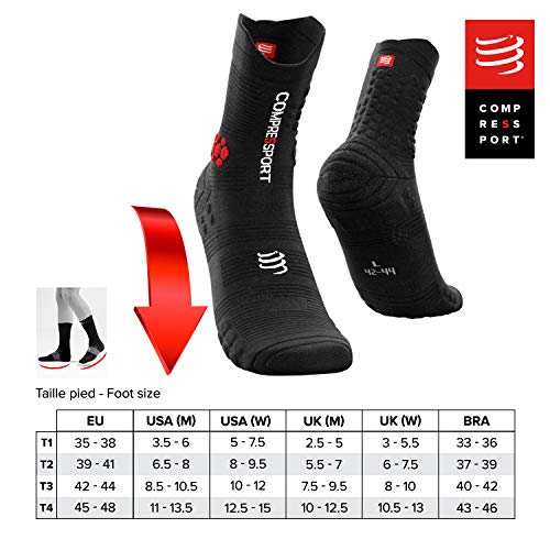 Compressport Calcetines Trail Running V3, Negro, T3 - 42/44