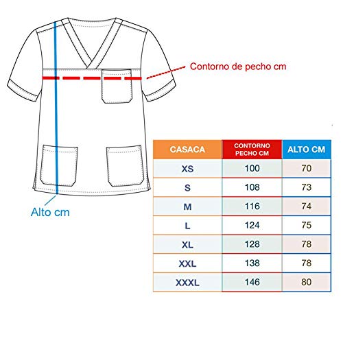 CON209 Uniforme Sanitario Roger Conjunto pijama microfibra anti-olor Unisex casaca y pantalón (Varias tallas y colores)