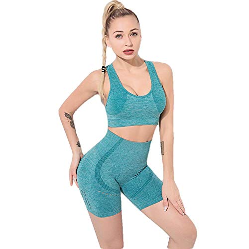 Conjunto Deportivo Mujer Yoga Mujer Fitness Conjunto De Yoga Sin Costuras De Verano para Mujer Ropa De Entrenamiento Pantalones Cortos De Gimnasio Sujetador Deportivo De Fitness Traje Deportiv