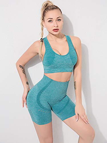 Conjunto Deportivo Mujer Yoga Mujer Fitness Conjunto De Yoga Sin Costuras De Verano para Mujer Ropa De Entrenamiento Pantalones Cortos De Gimnasio Sujetador Deportivo De Fitness Traje Deportiv