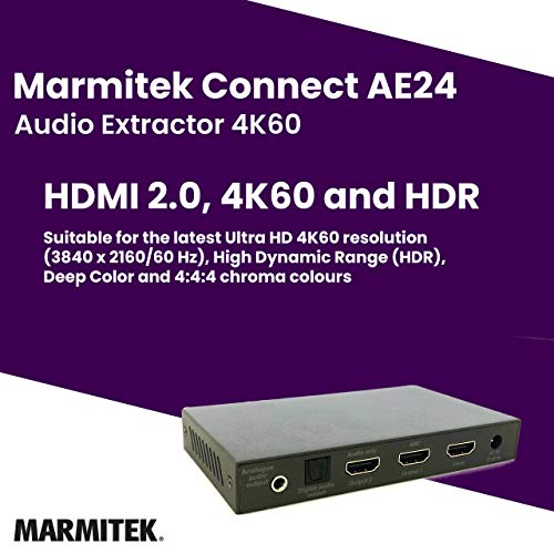 Connect AE24 UHD 2.0 - Conversor HDMI | Extractor de Audio 4K60 (4:4:4) | ARC | HDMI Salida “Audio Only”