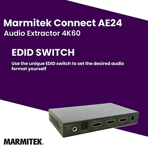 Connect AE24 UHD 2.0 - Conversor HDMI | Extractor de Audio 4K60 (4:4:4) | ARC | HDMI Salida “Audio Only”