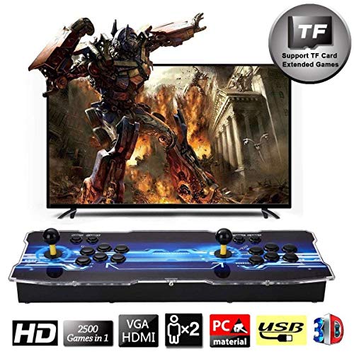 Consola de videojuegos, SeeKool 3D Pandora X Multijugador Home Arcade Game Console, con 2500 Juegos retros, Soporte de Tarjeta TF+Usb Dis, para PC / Ordenador portátil / PS3/ TV