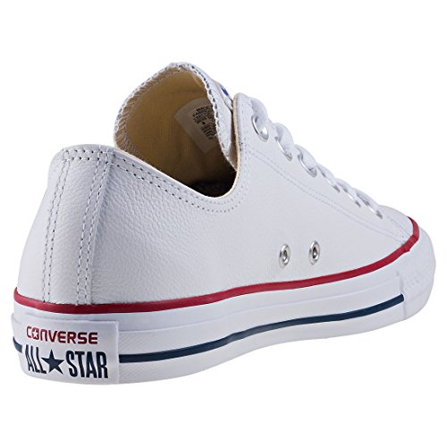 Converse Chuck Taylor Core Lea Ox, Zapatillas De Cuero Unisex Adulto, Blanco, 39.5 EU