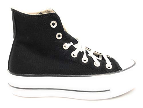 Converse Chuck Taylor CTAS Lift Hi, Zapatillas para Mujer, Negro (Black/White/White 001), 39 EU