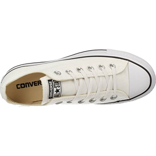 Converse Chuck Taylor CTAS Lift Ox Canvas, Zapatillas para Mujer, Blanco White Black White 102, 39 EU