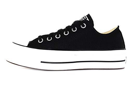 Converse Chuck Taylor CTAS Lift Ox Canvas, Zapatillas para Mujer, Negro (Black/White/White 001), 39 EU