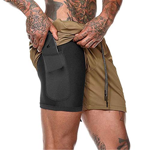 Cooden Deporte Pantalones Cortos para Hombre e Fitness Bodybuilding Pantalones de Tenis con Cordón