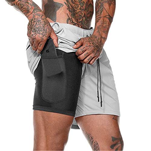 Cooden Deporte Pantalones Cortos para Hombre e Fitness Bodybuilding Pantalones de Tenis con Cordón