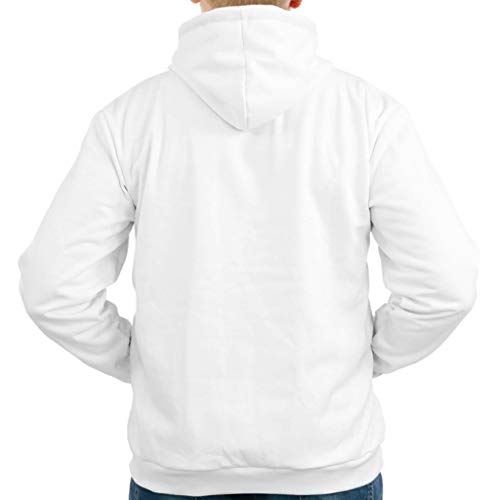 Coole Astronauten Espacio Planetas gráficos impresión Hombre Hoodie Singular Manga Larga para la conducción Lateral con Bolsillos Sportoberteile Blanco XXL