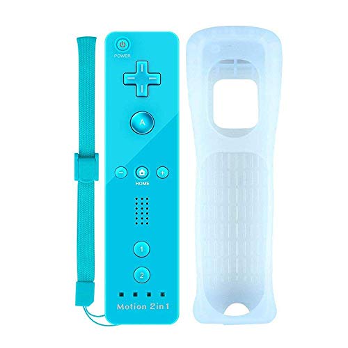 COOLEAD Motion Plus Mando a Distancia para Wii y Wii u Remoto Motion Plus Controller para Wii y Wii U Controlador de Juego con Funda de Silicona y Muñequera (Producto de Terceros)