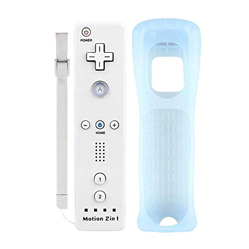 COOLEAD Motion Plus Mando a Distancia para Wii y Wii u Remoto Motion Plus Controller para Wii y Wii U Controlador de Juego con Funda de Silicona y Muñequera (Producto de Terceros)