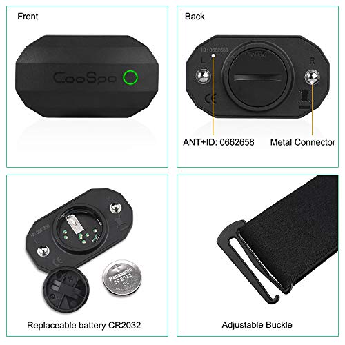 CooSpo Frecuencia Cardíaca Bluetooth Banda Monitor Sensor de Frecuencia Cardíaca Deportivo Ant+ para Garmin Wahoo Suunto Polar UA Run