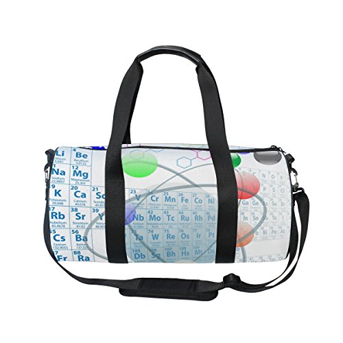 COOSUN Atomic Elements - Bolsas de Deporte para Hombre y Mujer, Diseño de Mesa de Química