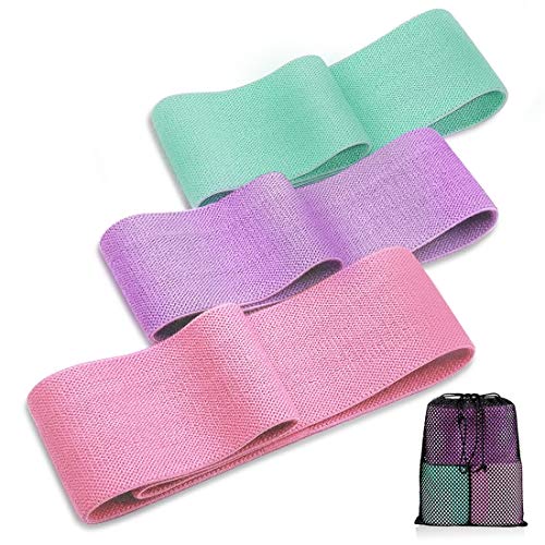 cophcy Bandas de Resistencia Cintas Elásticas Musculación Fitness con 3 Niveles de Resistencia y 3 Longitudes, Costura de Tela Duradera y Antideslizante, para Mujer, Glúteos,Crossfit, Pilates