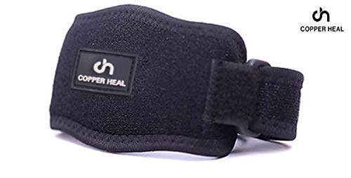 COPPER HEAL Codera Deportiva Adjustable - Soporte Antebrazo Recuperación medica Codo Tenista Epicondilitis Lateral crossfit Sport Coderas padel tendinitis Tenis baloncesto Golf elbow support