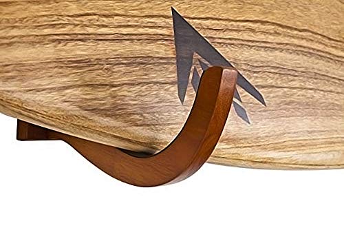 COR Surf - Soporte de pared para tablas largas y cortas de surf, para interiores y exteriores, Madera natural