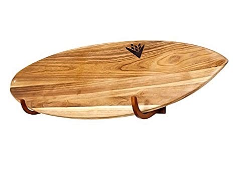 COR Surf - Soporte de pared para tablas largas y cortas de surf, para interiores y exteriores, Madera natural