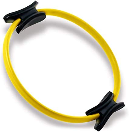 COR3 - Anillo de pilates amarillo para ejercicios físicos, equipo de resistencia al ejercicio, anillo de yoga para tonificar y esculpir muslos internos y externos