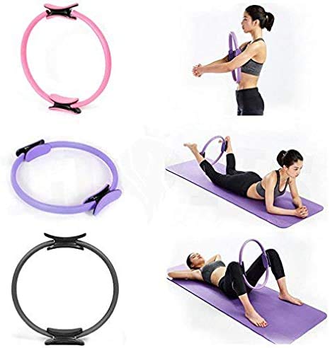 COR3 - Anillo de pilates amarillo para ejercicios físicos, equipo de resistencia al ejercicio, anillo de yoga para tonificar y esculpir muslos internos y externos