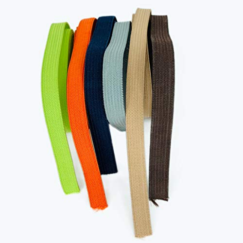 Cordon elastico de producción Europea de primera calidad de 5mm en 6 diversos colores | 12 metros goma elastica costura colores