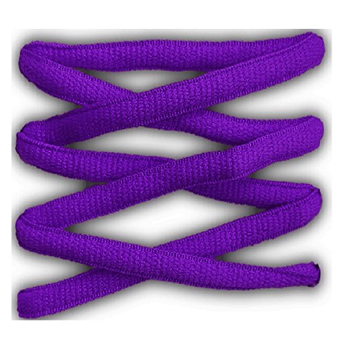 Cordones deportivos ovalados de alta calidad 125 cm morado