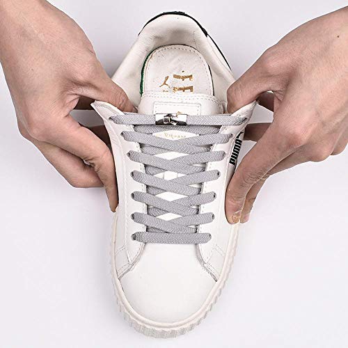 Cordones elásticos con hebilla cruzada New 1 Second Quick No Tie Cordones de zapatos Niños Adultos Unisex Zapatillas de deporte Cordones de cordones Lazy Laces Strings, Marrón, España
