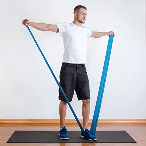 Coresteady Bandas de Resistencia Terapéuticas Bandas de Fitness Pilates, Yoga, Entrenamiento de Fuerza | Fisioterapia y rehabilitación |para Hombres y Mujeres |Guía incluida