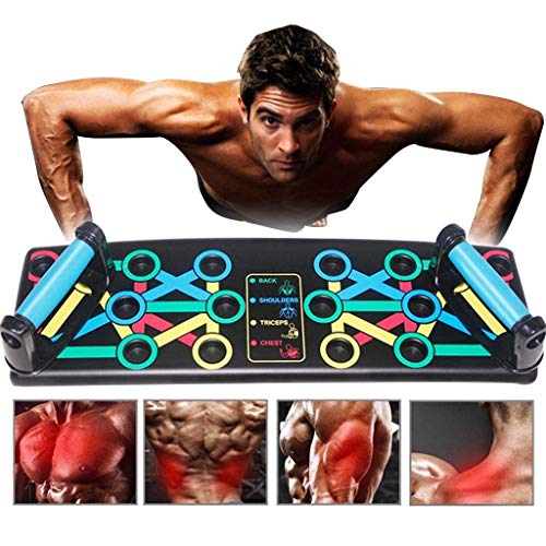 Coriver 14 en 1 Push Up Rack Board, Soportes Plegables Plegables Bracket Board System Workout Board Entrenamiento en Gimnasio Muscle Board Home Fitness Equipment (14 in 1)