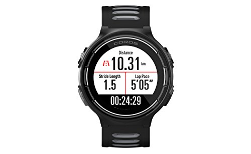 COROS Reloj Deportivo GPS Pace con monitorización de frecuencia cardíaca en la muñeca | Incluye Funciones de Correr, Ciclismo, natación y triatlón además de altímetro/barométrico (Negro)