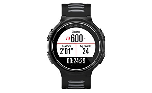 COROS Reloj Deportivo GPS Pace con monitorización de frecuencia cardíaca en la muñeca | Incluye Funciones de Correr, Ciclismo, natación y triatlón además de altímetro/barométrico (Negro)