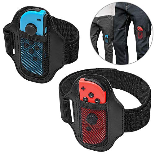 Correa de Pierna para Nintendo Switch Joy con, Fastsnail para Anillo de Ajuste de Aventura, Banda de fijación de piernas, Nintendo Switch Sports