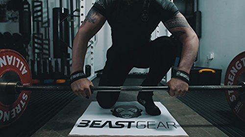 Correas Levantamiento de Pesas de Beast Gear – Correas Profesionales Acolchadas con Sujeción de Gel