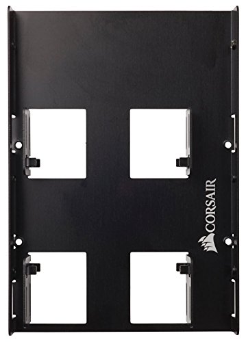 Corsair CSSD-BRKT2 - Tapa con Tornillos para Caja de Ordenador, Suporte Dual de SSD, 145 x 101 x 23 mm, Negro