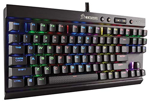 Corsair K65 Rapidfire RGB Teclado Mecánico Gaming, Cherry MX Speed, Rápido y Altamente Preciso, Retroiluminación Multicolor LED RGB, Estructura de Aluminio Anodizado, QWERTY Español, color Negro