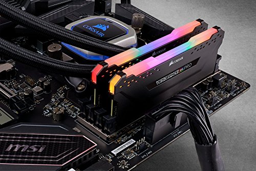 Corsair Vengeance RGB Pro - Kit de Memoria Entusiasta 32 GB (2 x 16 GB), DDR4, 3200 MHz, C16, XMP 2.0, Iluminación LED RGB, Negro