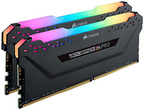 Corsair Vengeance RGB Pro - Kit de Memoria Entusiasta 32 GB (2 x 16 GB), DDR4, 3200 MHz, C16, XMP 2.0, Iluminación LED RGB, Negro