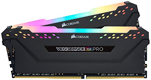 Corsair Vengeance RGB Pro - Kit de Memoria Entusiasta 32 GB (2 x 16 GB), DDR4, 3200 MHz, C16, XMP 2.0, Iluminación LED RGB, Negro